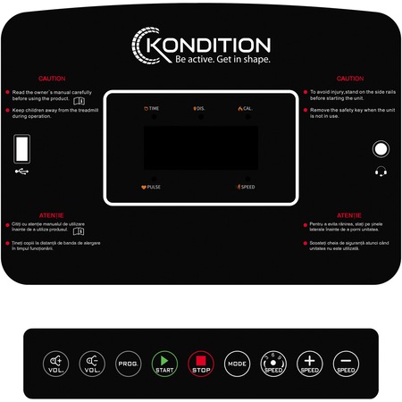 Banda alergare Kondition X8001, motor 1.5CP, viteza 1-10km/h, inclinare manuala