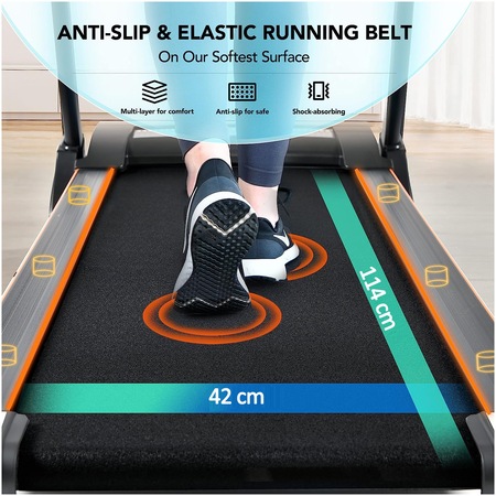 Banda alergare Kondition X8218, motor 1.75CP, viteza 0.8-14.8km/h, inclinare electrica, greutate maxima utilizator 110 kg