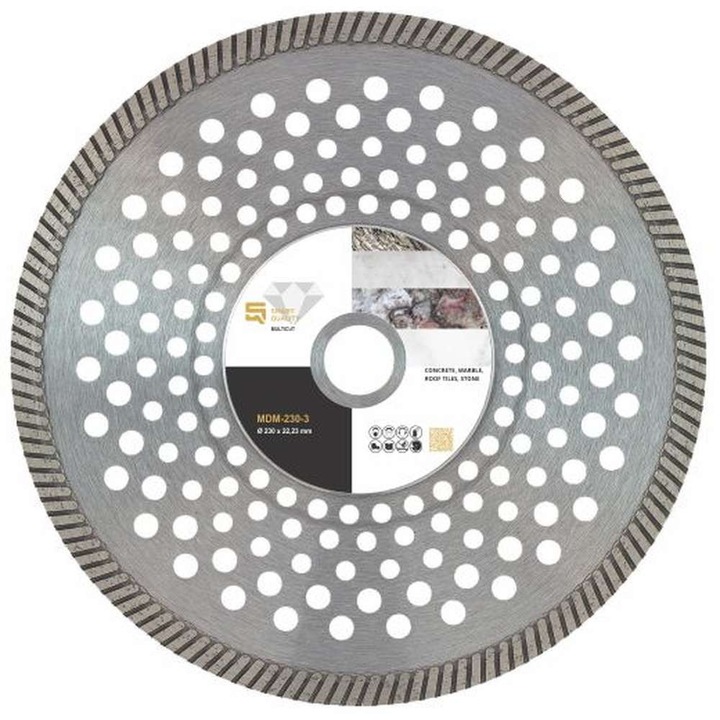 Disc diamantat piatra/beton/marmura Smart Quality MULTICUT, 230x22.23mm