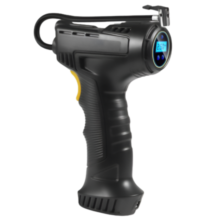 Elektromos autós légszivattyú, LED zseblámpa, autós szivargyújtó tápegység, fekete