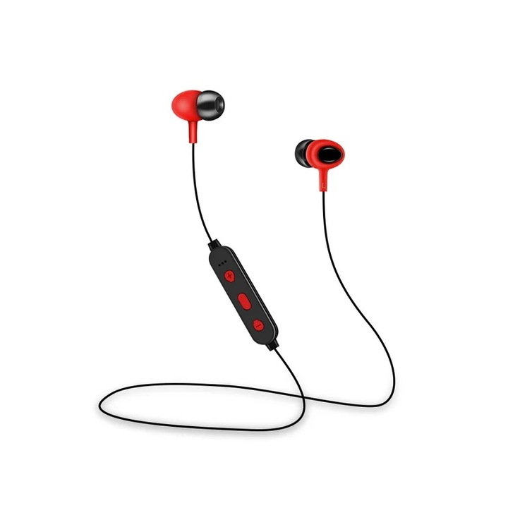 Слушалки Setty спортни безжични bluetooth червени