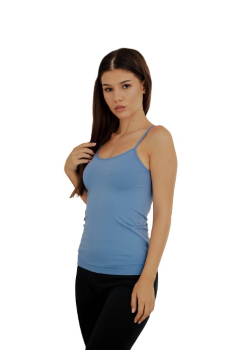 Дамски потник, изработен от микрофибър, пастелно син, универсален размер