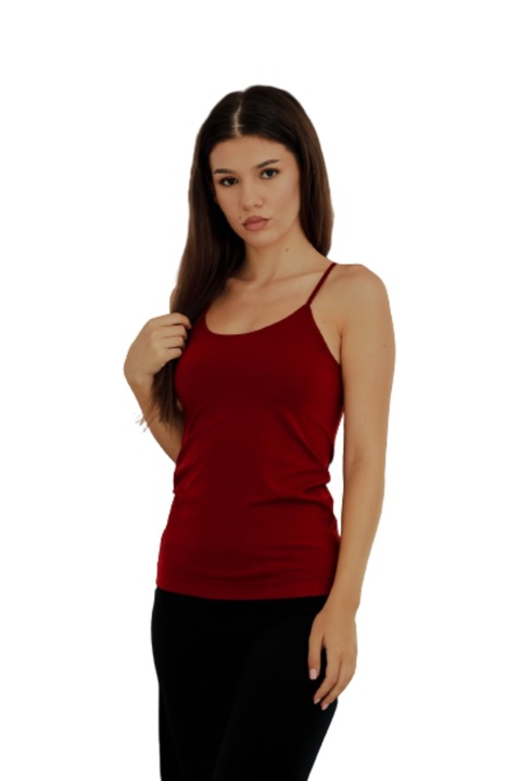 Дамски потник микрофибър бордо червен универсален размер