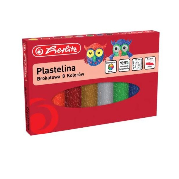 Csillogó gyurma, Herlitz, 8 szín