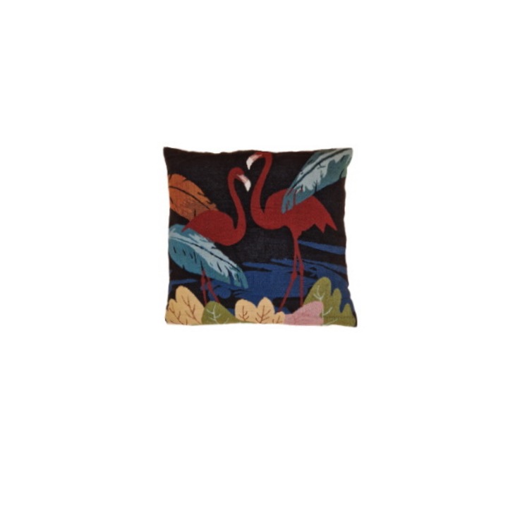 Perna decorativa flamingo frunze neagra