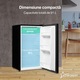 Frigider cu o usa STARCREST SF-91GLS-BKE Clasa E, Capacitate 91L, Iluminare interioara, H 83 cm, Sticla Neagra