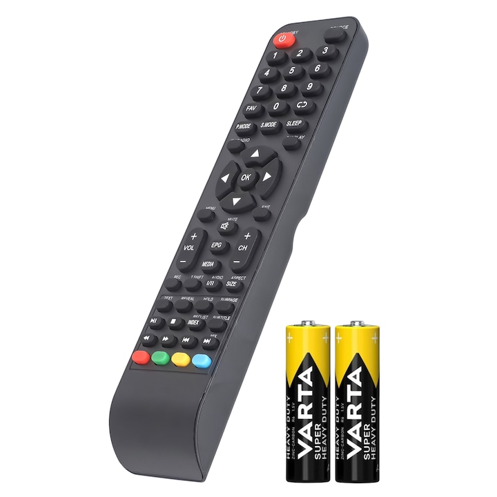 Telecomanda pentru TV, Compatibila Star-Light, 19DM3000, 22DM3000, 24DM3000, Bocu Remotes®, neagra, baterii incluse