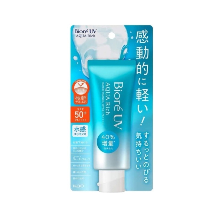 Crema cu protectie solara Biore Aqua Rich Watery Essence, SPF50+ PA++++, Kao, 70gr