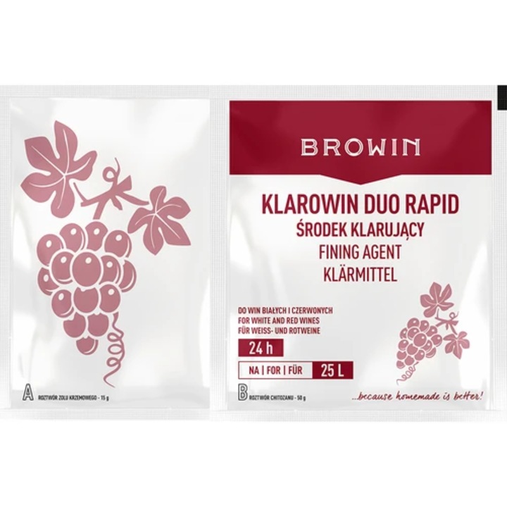 Agent limpezire vin, Klarowin Turbo 2, Browin, 65 g, Alb\ Negru