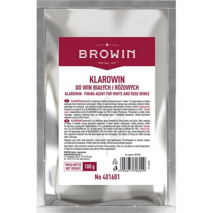 Agent de finisare vinuri, Browin, 100 g, Alb\ Rosu