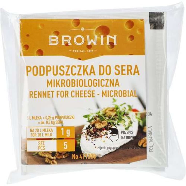 Intaritor pentru fabricarea branzeturilor, Browin, 1 g, Multicolor