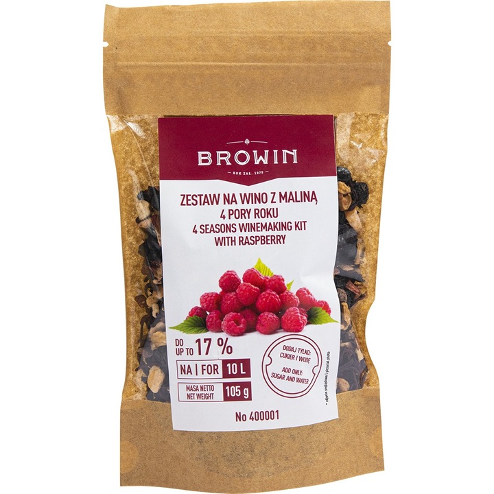 Mix pentru vin, Browin, Zmeura, 105 g, Multicolor