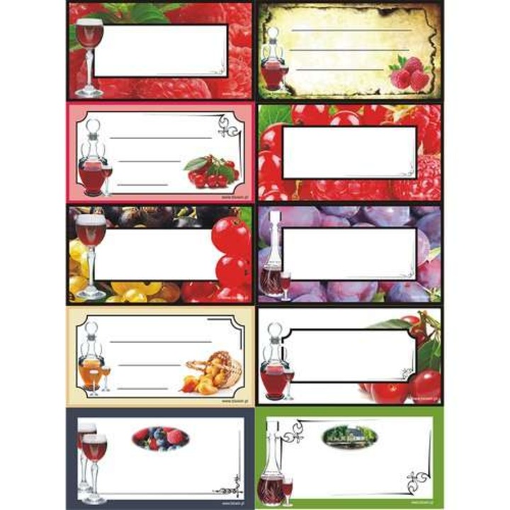 Комплект от 30 броя самозалепващи етикети за буркани, Browin, Multicolor