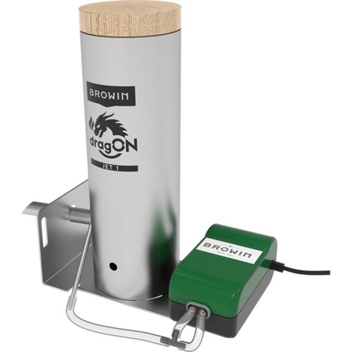 Generator de fum pentru afumatoare Browin, DragON Jet, Pompa electrica, Inox