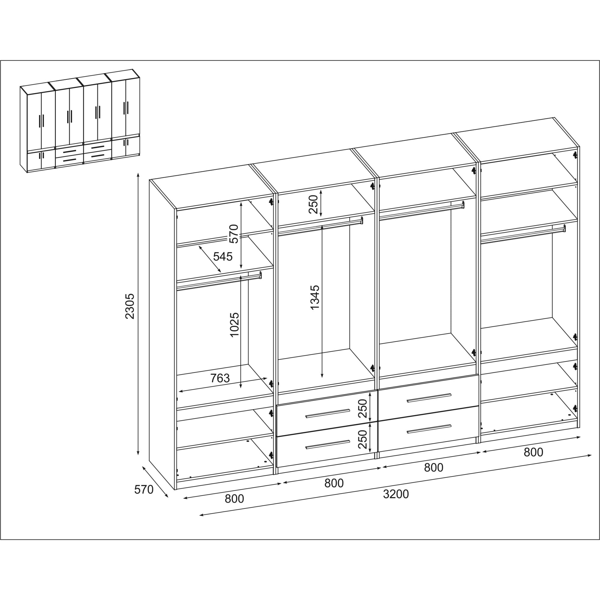 Dulap, Meblast, Premium lucrate manual, 320 x 230 x 57 cm, Stejar ...