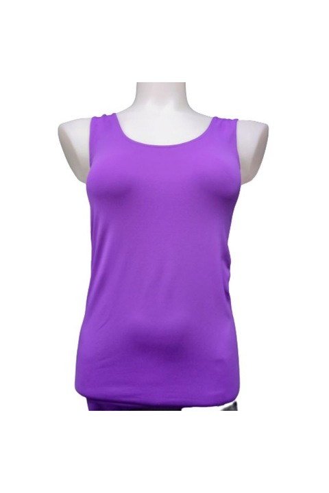 Дамски топ с широки презрамки, изработен от микрофибър, Индигово синьо