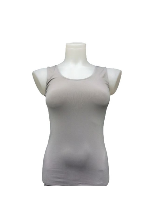 Дамски потник с широки презрамки, от микрофибър,, Сив