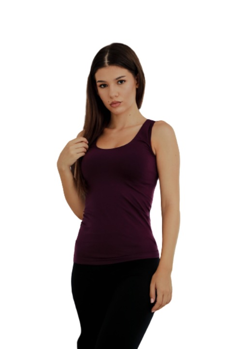 Дамски потник с широки презрамки микрофибър индиго размер L/XL