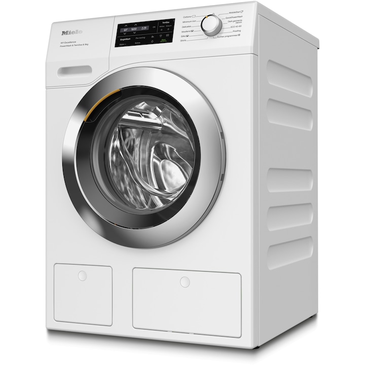 Masina de spalat rufe Miele WEI875 WCS, 9 kg, 1600 rpm, Clasa A, WiFi, TwinDos, PowerWash, Iluminare tambur, Alb