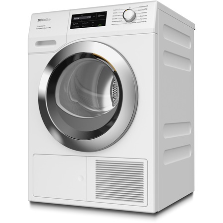 Uscator de rufe Miele TEL795WP, Pompa de caldura, Wi-Fi, 9 kg, Clasa A+++, PerfectDry, Tehnologie EcoDry, Steam Finish, FragranceDos, Alb