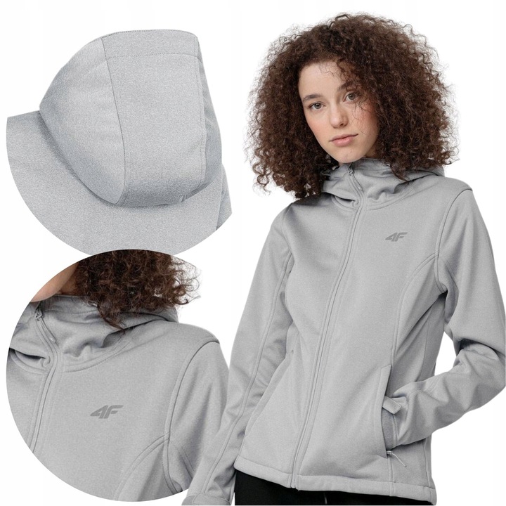 Яке 4F, Сиво - 68854, Сив меланж, S