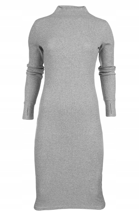 Рокля, 4F, Памук/Еластан, Сив, Сив, S