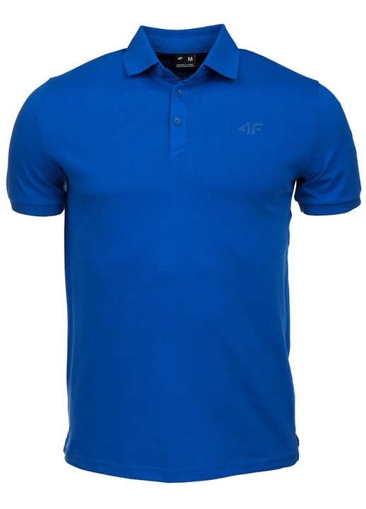 Ferfi polo 4F, pamut, kek, Kék, M