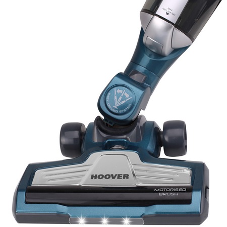 Aspirator vertical fara sac Hoover AthenEvo ATV252LT 011, 25.2V Li-Ion, 60 min, Sistem Cyclonic, Display LED, 1 L, Perie pivotanta, Gri