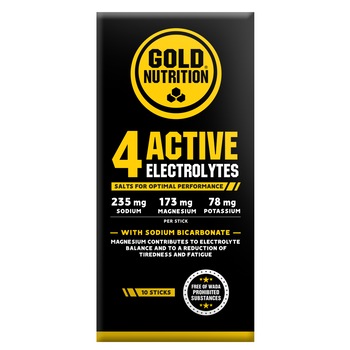 Electroliti, GoldNutrition, 4 Electrolytes, 10 pl Electroliti, GoldNutrition, 4 Electrolytes, 10 pl