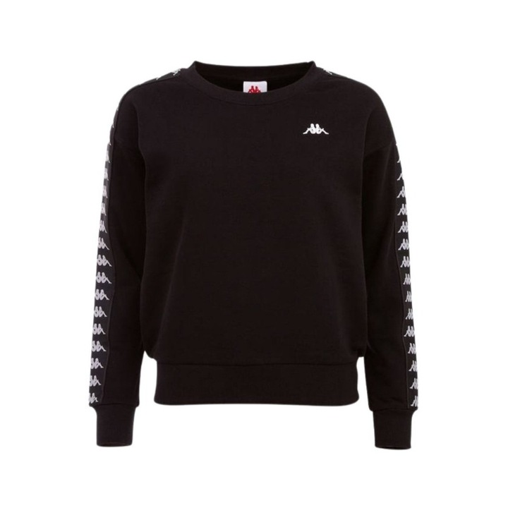 Bluza dama, Kappa, Poliester/ Bumbac, Negru/ Alb, L
