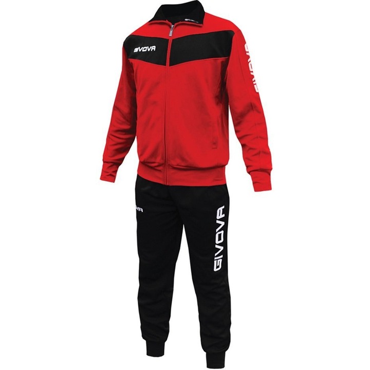 Echipament tricou si pantaloni sport barbati, Givova, Albastru/Rosu, 3XL