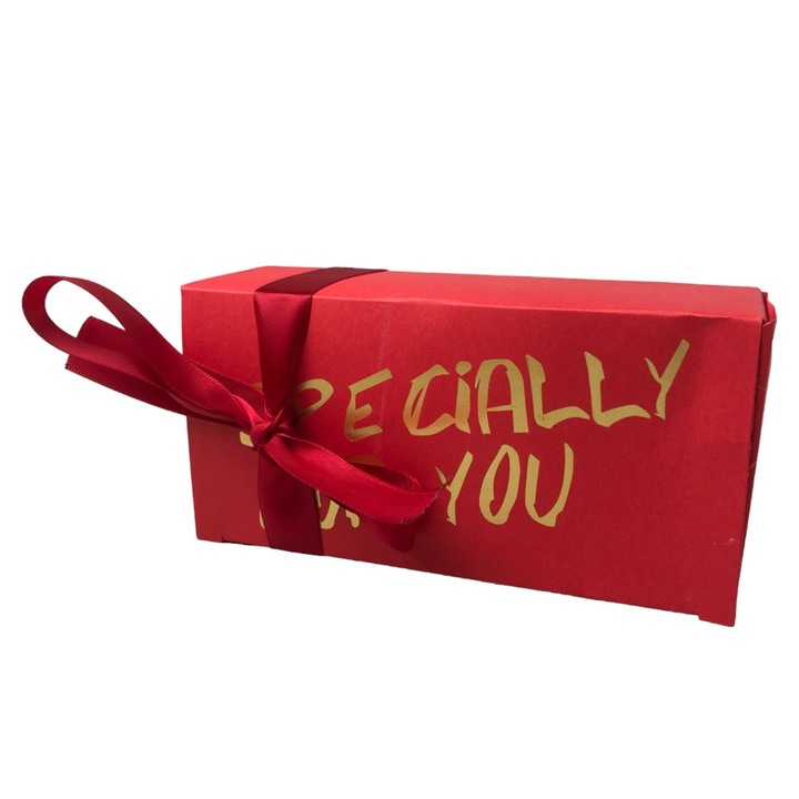 Комплект от 50 бр. правоъгълна подаръчна кутия специално за вас и Funda, Createur, 14x7x4,5 см - червена