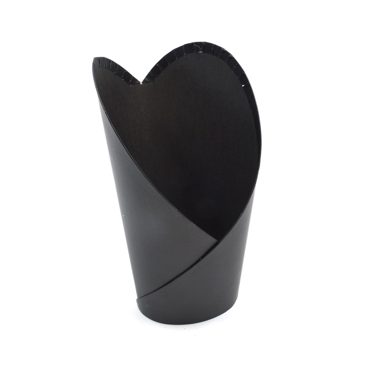 Cutie mica tip coif inima negru