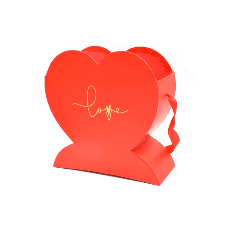 Cutie inima cu stativ si toarta love rosu AFO