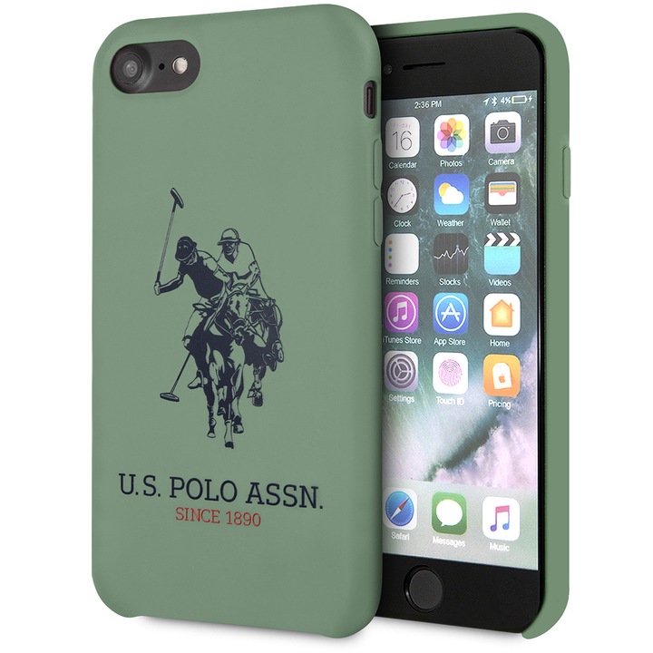 Védőtok, Apple iPhone SE (2022) / SE (2020) / 8 készülékekhez, Big Horse, Grip Pro, U-715, Lucky Green