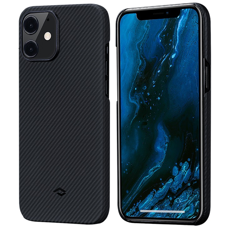 Husa Protectie pentru Apple iPhone 12 mini, Air Twill, Grip Pro, U-616, Deep Dark
