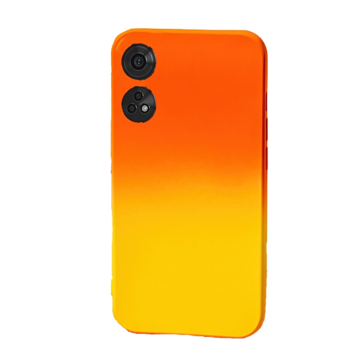 Силиконов капак Tropycal Gradient, съвместим с Oppo Reno 8T, гъвкав силикон, градиент, оранжев/жълт