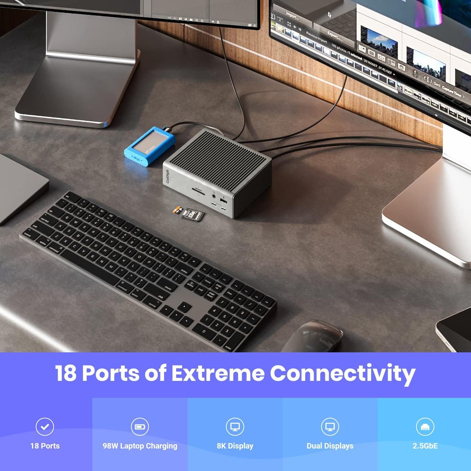 CalDigit TS4 Thunderbolt 4 Dock cu 18 porturi 98 W - Extindeti CalDigit TS4 Thunderbolt 4 Dock cu 18 porturi 98 W - Extindeti