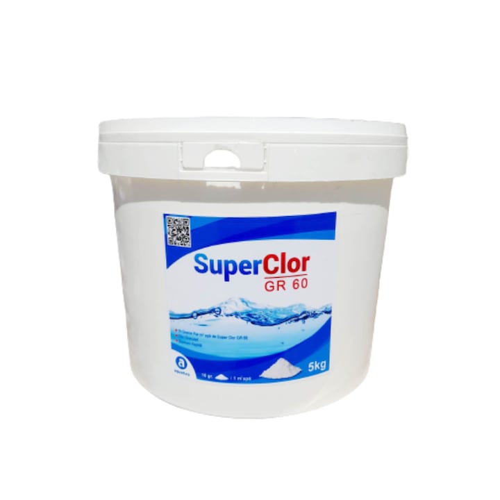 Dezinfectant pe baza de Clor pentru Piscine, SuperClor GR 60, 5 kg