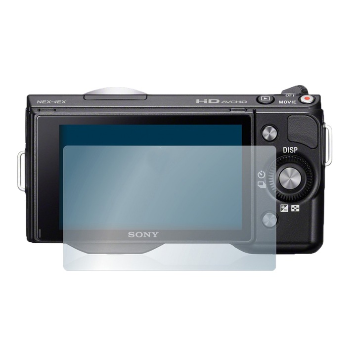 Set Folie 3 Bucati Protectie Ecran Aparat Foto Pentru Sony NEX-3, NEX-5, Hydrogel Regenerabil, Flexibil, Ultra Durabil, Optim Protection Technology