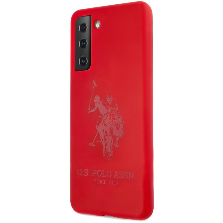 Carcasa de protectie compatibila cu Samsung Galaxy S21 5G G991, Double Horse, CN571, Red