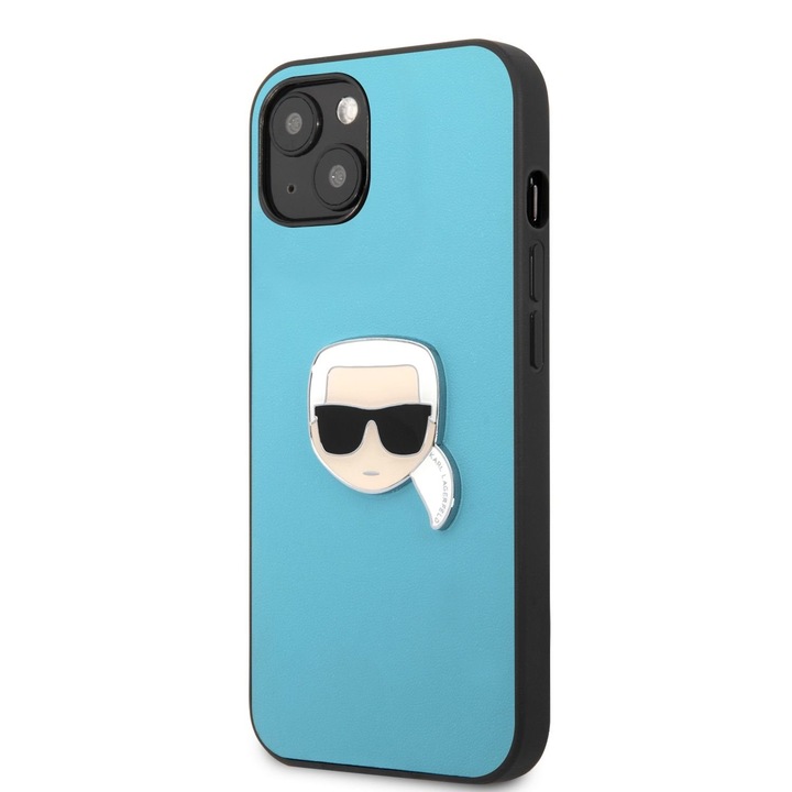 Husa Protectie pentru Apple iPhone 13 mini, Karl Head, Impact Safe, U-276, Bleu