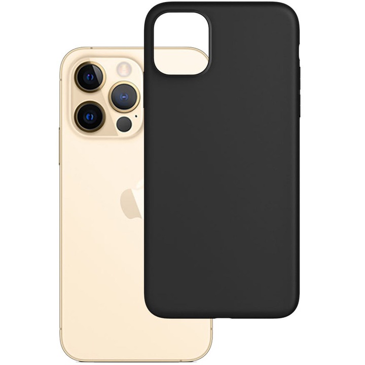 Защитен калъф, съвместим с Apple iPhone 13 Pro Max, Matt, CN816, черен
