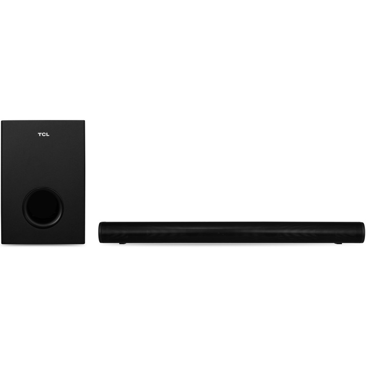 Саундбар TCL S522W, 2.1, 200W, Bluetooth, Dolby, Subwoofer Wireless, Черен
