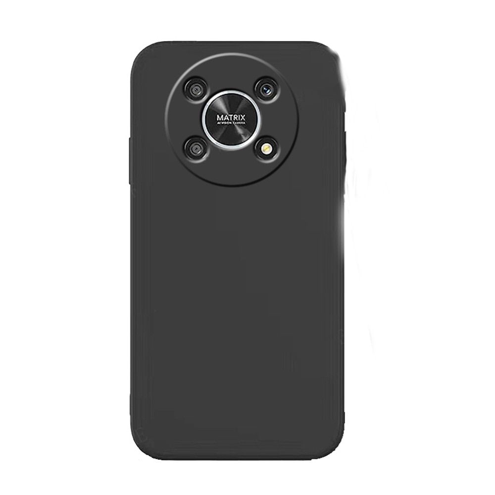 Husa Silicon Jelly G-Tech Liquid, Compatibil cu Honor Magic4 Lite, Protectie la Camera, din silicon, Microfibra in Interior, Negru