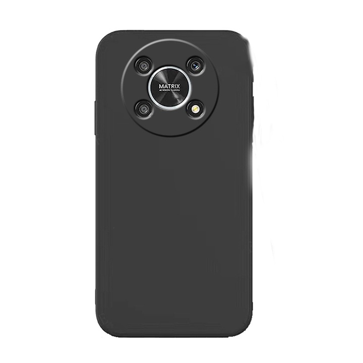 Husa Silicon Jelly G-Tech Liquid, Compatibil cu Honor Magic4 Lite, Protectie la Camera, din silicon, Microfibra in Interior, Negru