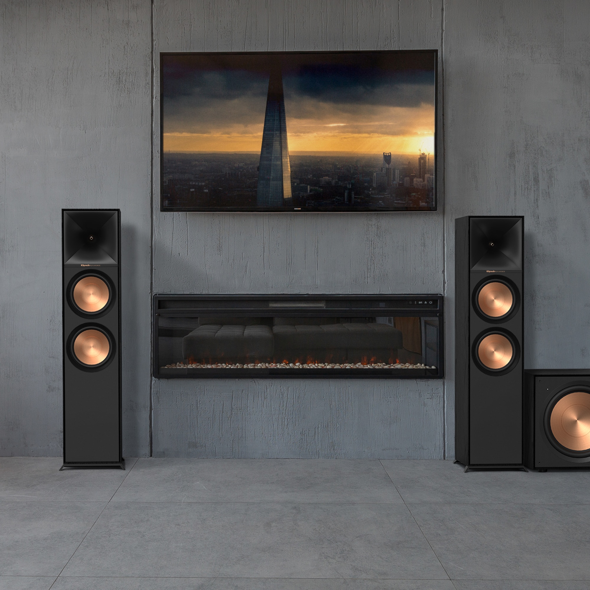 Boxe de podea Klipsch R-600F Negru