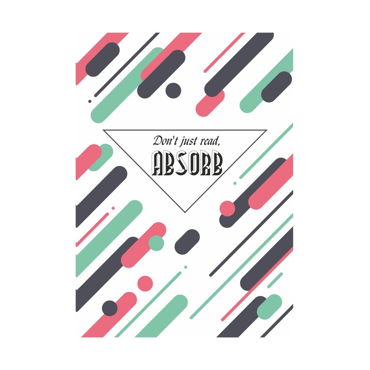 Caiet tip Bullet Journal "ABSORB", A5, puncte interior, PaperYork, 38 file