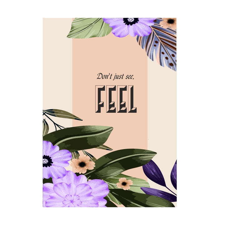 Caiet tip Bullet Journal "FEEL", A5, puncte interior, PaperYork, 38 file