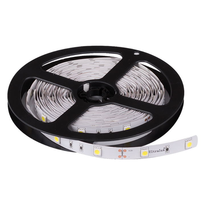 Banda LED, Ultralux, 6,75 W/M, 6500K, 12V DC, SMD5050, 30 LEDS/M, IP20
